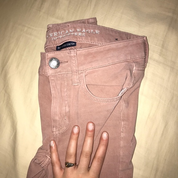 American Eagle Outfitters Denim - Never worn pale pink super stretch skinny jeans